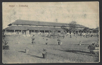 India vintage postcard Deolali Coffeeshop