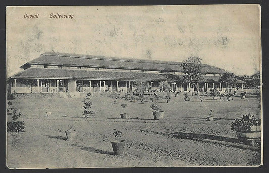 India vintage postcard Deolali Coffeeshop