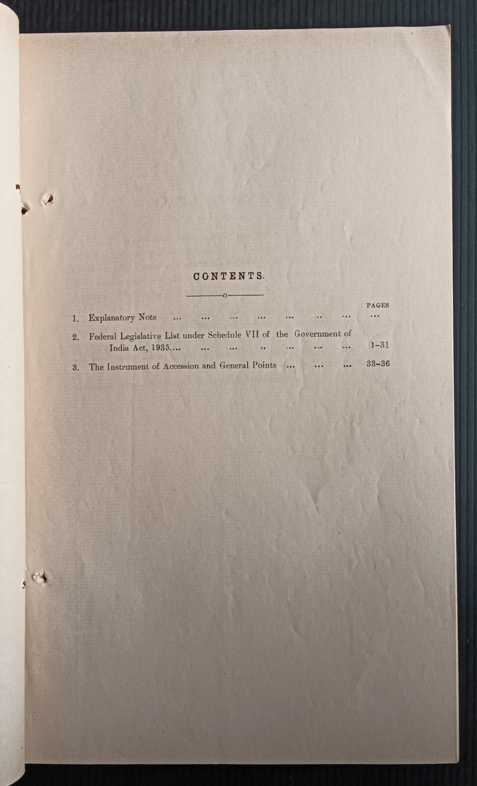 India 1937 ACCESSION Negotiations Views of SANGLI STATE 21pgs printed