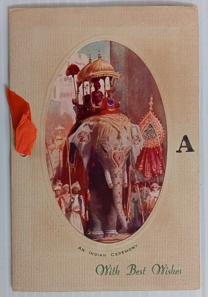 AOP India vintage greeting card AN INDIAN CEREMONY