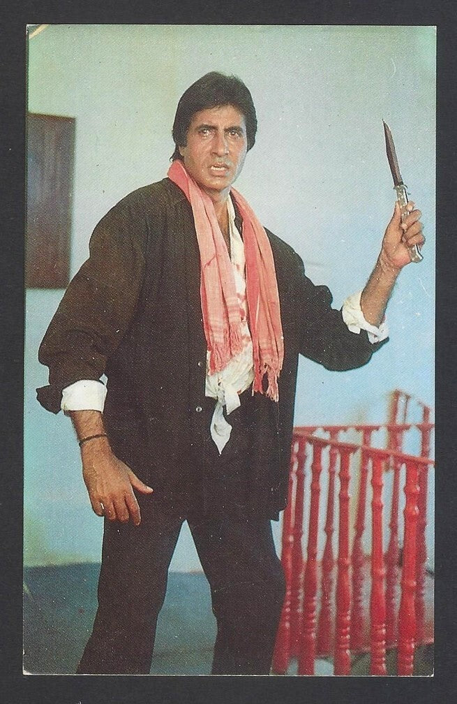 AOP India Bollywood vintage postcard AMITABH BACHCHAN