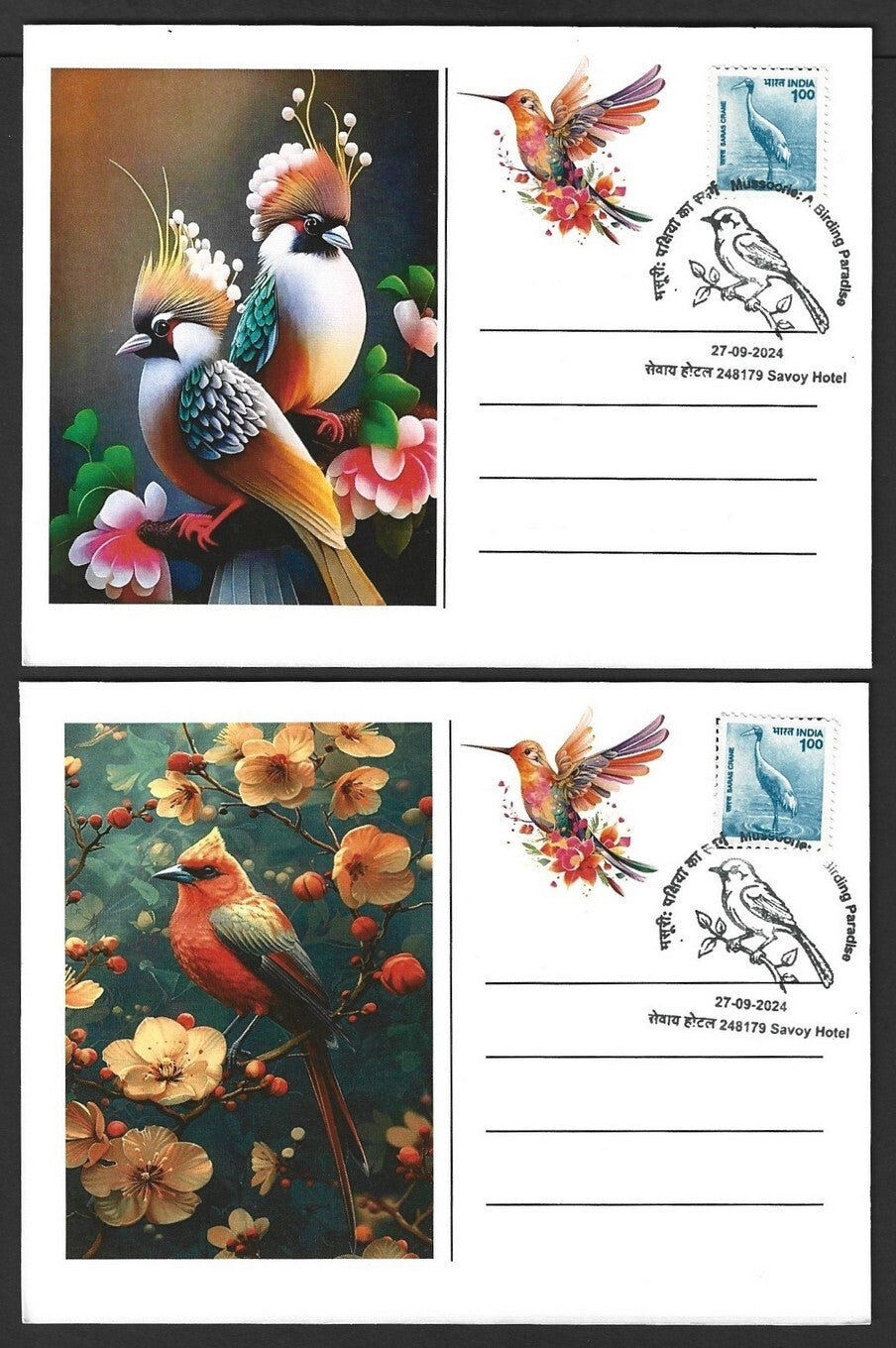 India 2024 BIRDS maximum cards (not first day) (7)