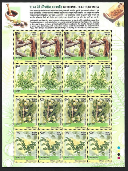 India 2003 Medicinal Plants of India sheetlet MNH