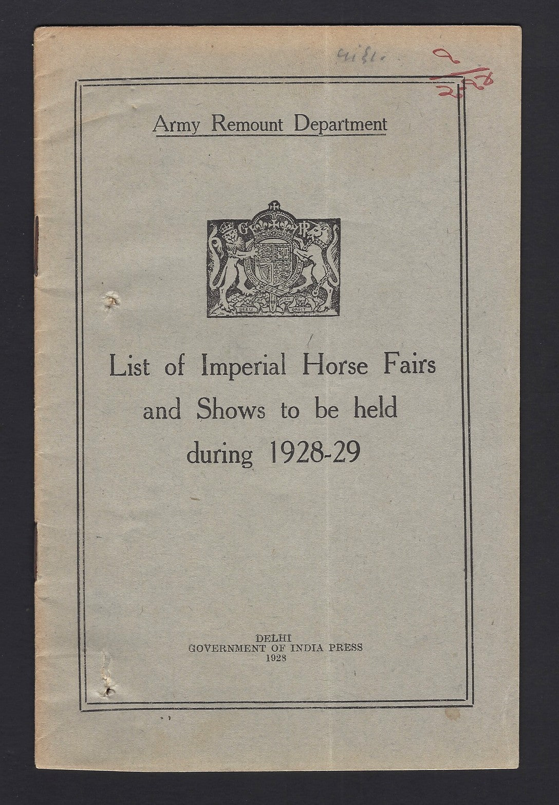 India Imperial Horse Shows & Fairs 1925-9 (3 books)