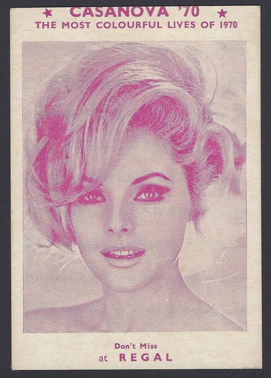 CASSANOVA ’70 James Bond 007 Satire movie publicity card India