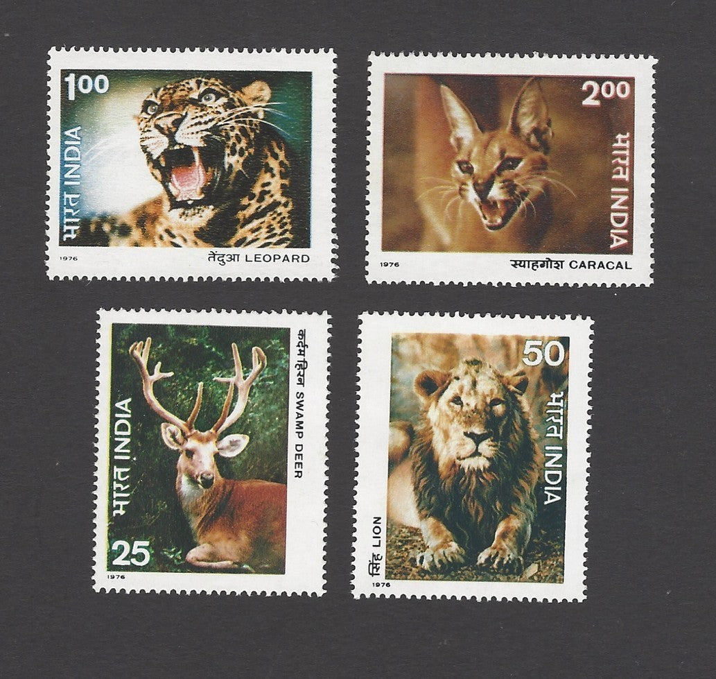 India 1976 Wild Animals 4v MNH
