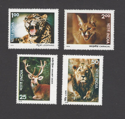 India 1976 Wild Animals 4v MNH