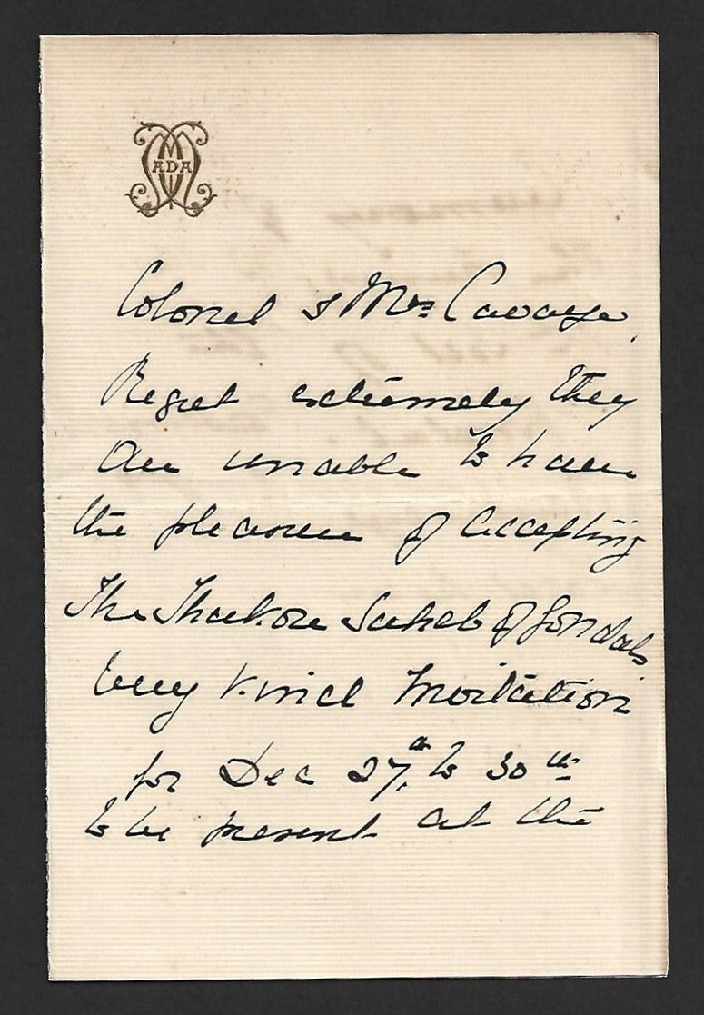 AOP India 1887 crested letter