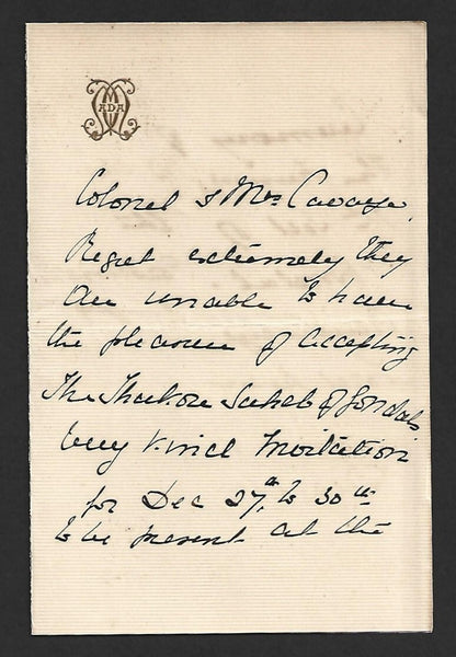 AOP India 1887 crested letter