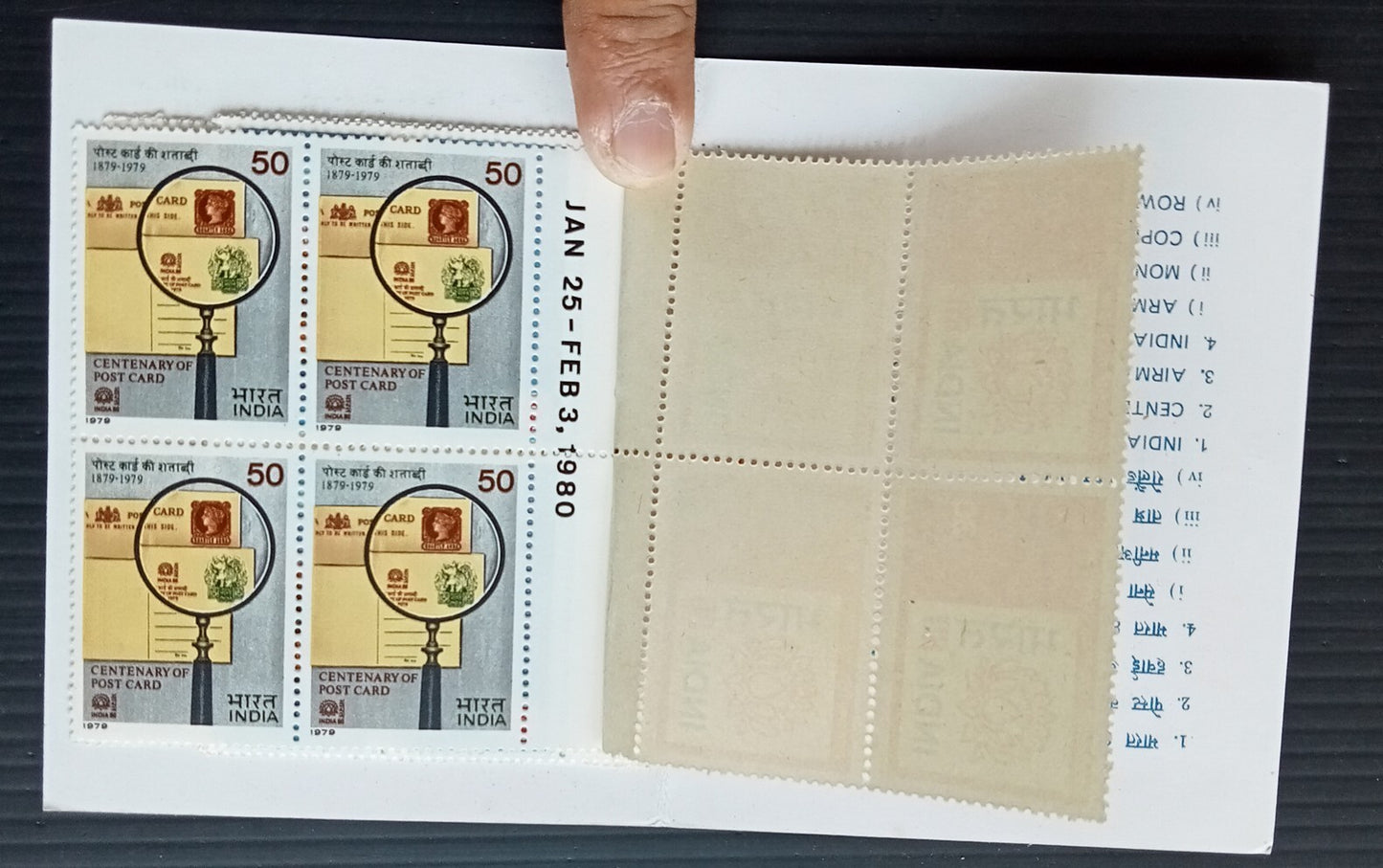 India 1980 post office booklet MNH