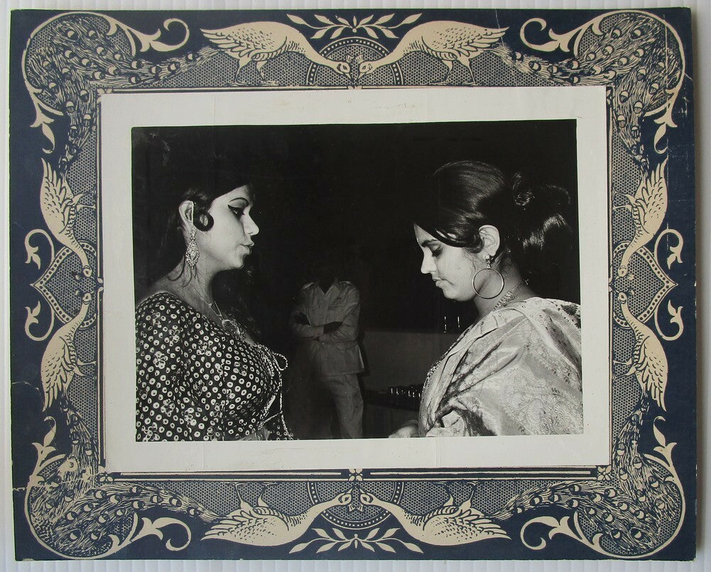 India Bollywood vintage photos incl Manoj Kumar. Card size 9” x 11” (3)