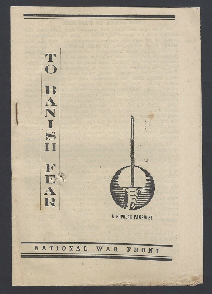AOP India WW2 propaganda To Banish Fear pamphlet