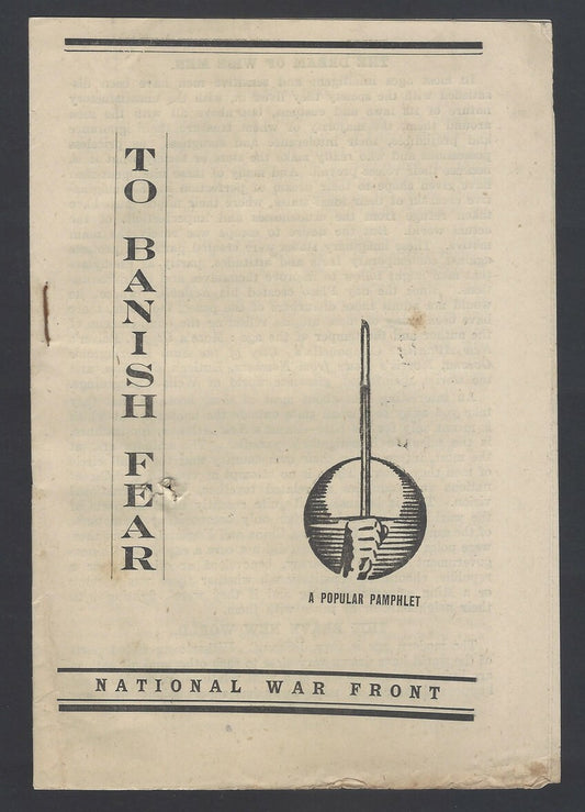 AOP India WW2 propaganda To Banish Fear pamphlet