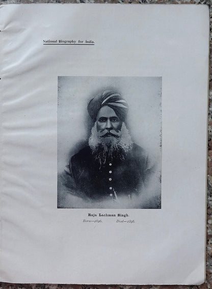 A National Biography of India Volume 3 1911 NO COVER 9 plates