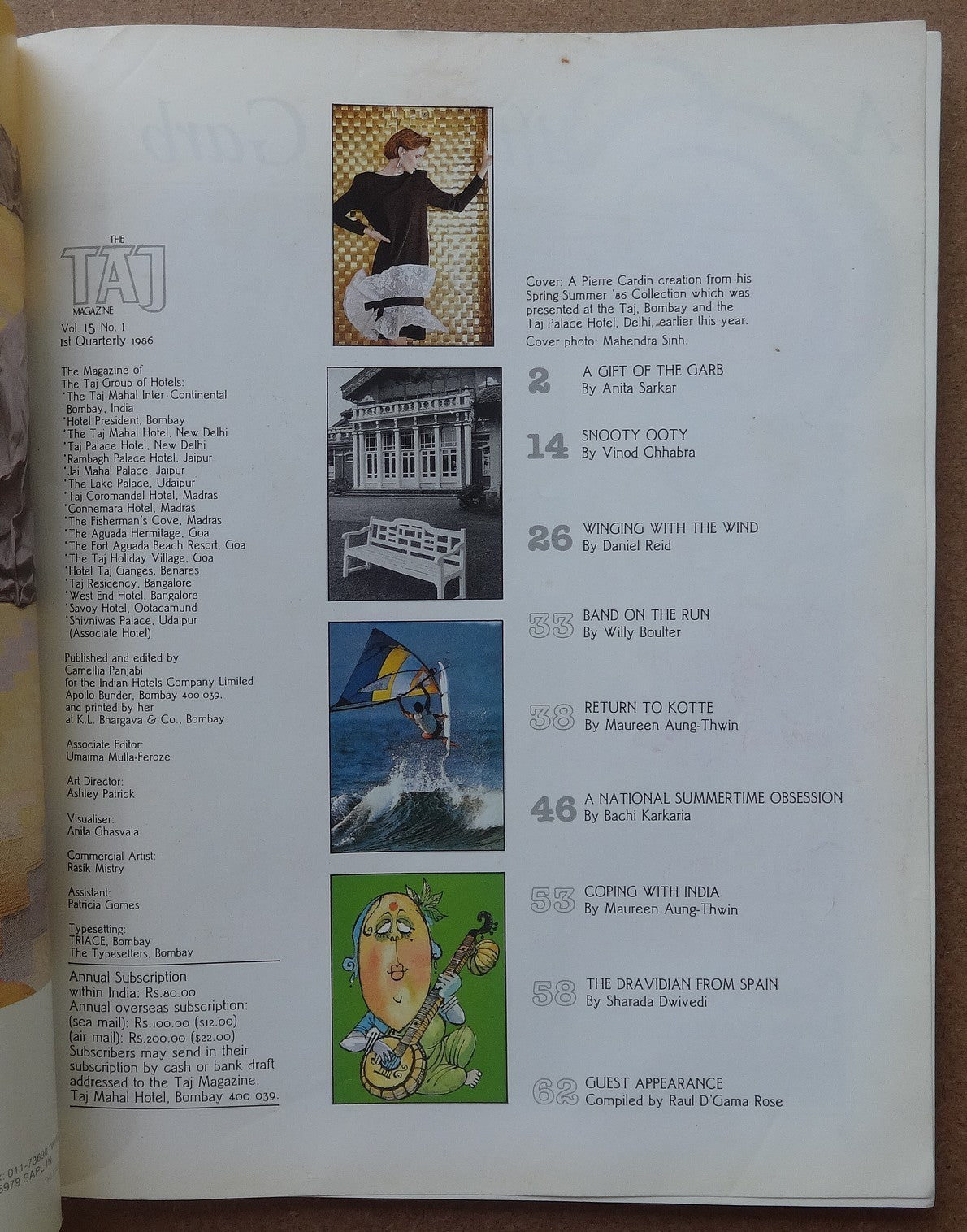 India Taj Mahal Hotel in-house magazine TAJ 1985-1986 (4)