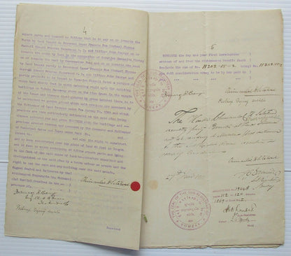 India 1910 indenture signed Sir Chimanlal Setalvad thrice