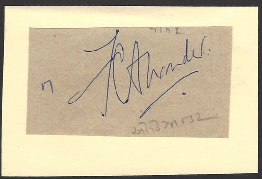 Aleksander West Indies Cricket signed autograph during 1974-5 India Tour