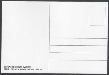 AOP India BOMBAY sketch postcard BOMBAY HIGH COURT