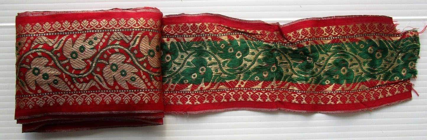 India embroidered border / trim with zari (metallic) threads 9cm x 606cm