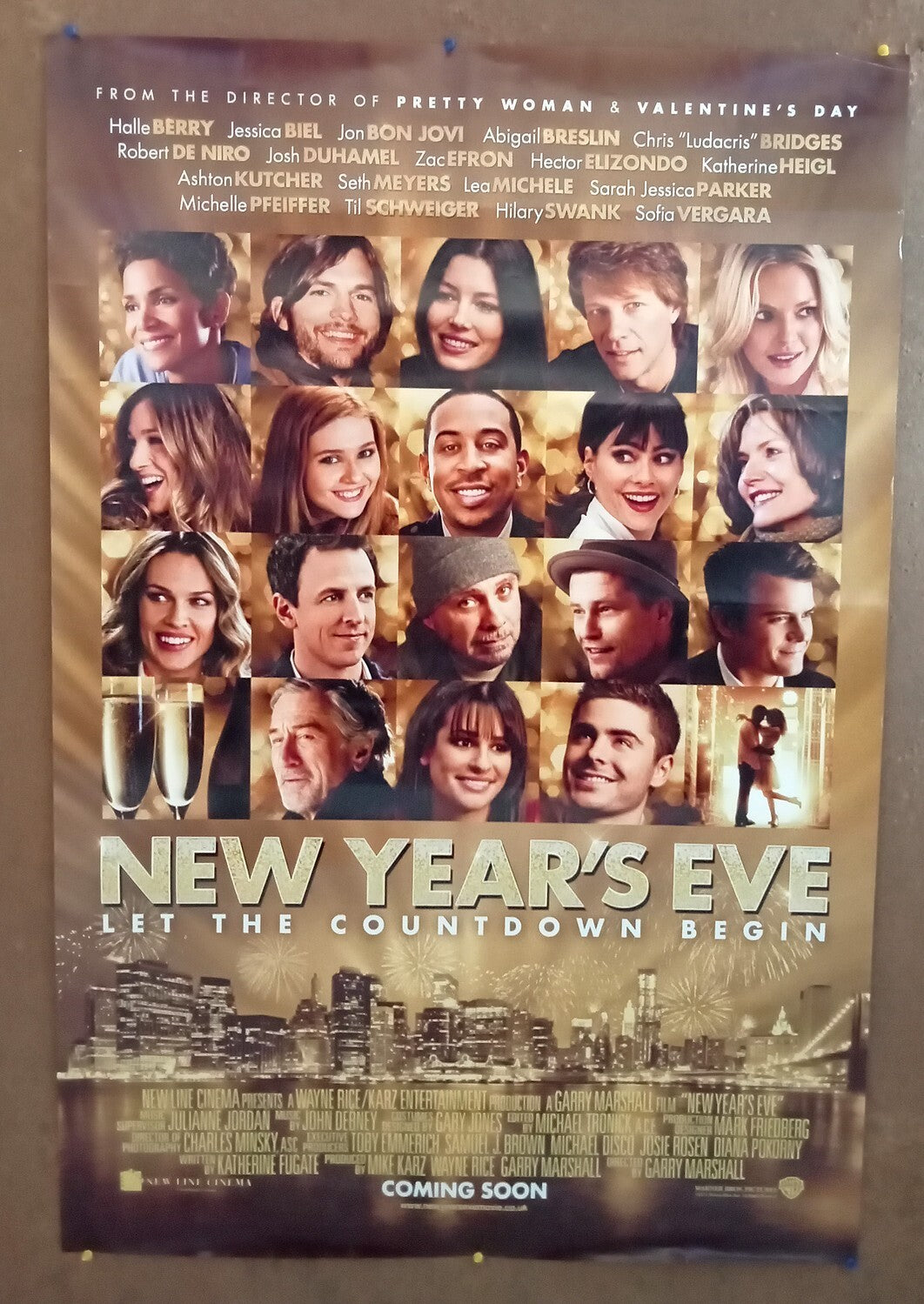 2011 New Year's Eve 1 sheet India poster (2 side printed) Michelle Pfeiffer