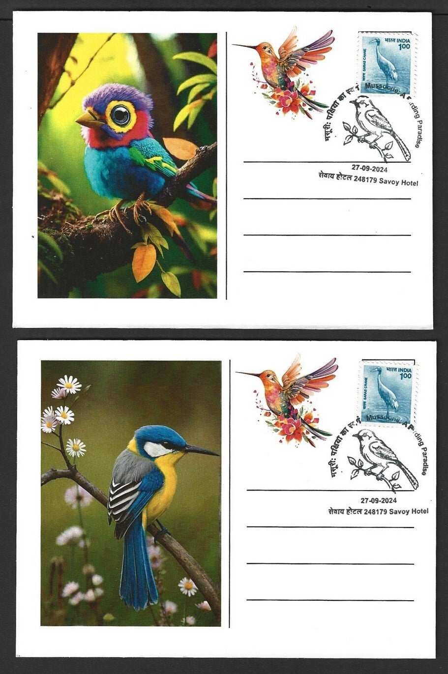 India 2024 BIRDS maximum cards (not first day) (7)