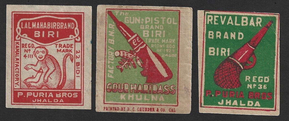 India vintage BIRI labels (3)