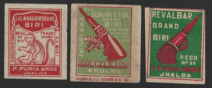India vintage BIRI labels (3)