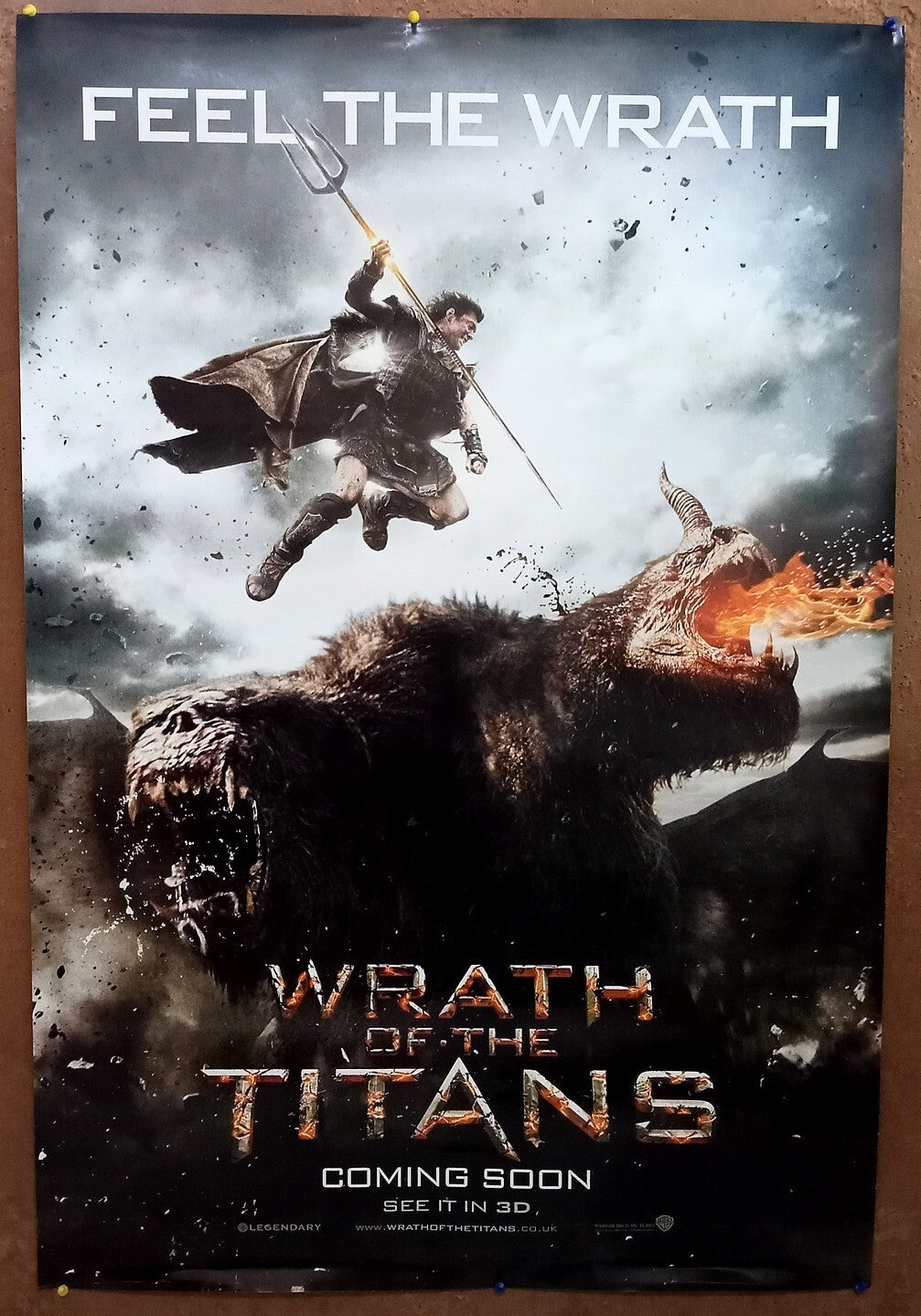 2012 Wrath of the Titans 2 sheet India poster Sam Worthington