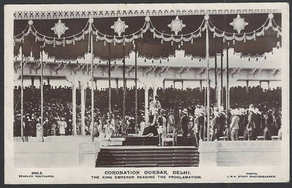 India 1911 Coronation Durbar real photo postcard