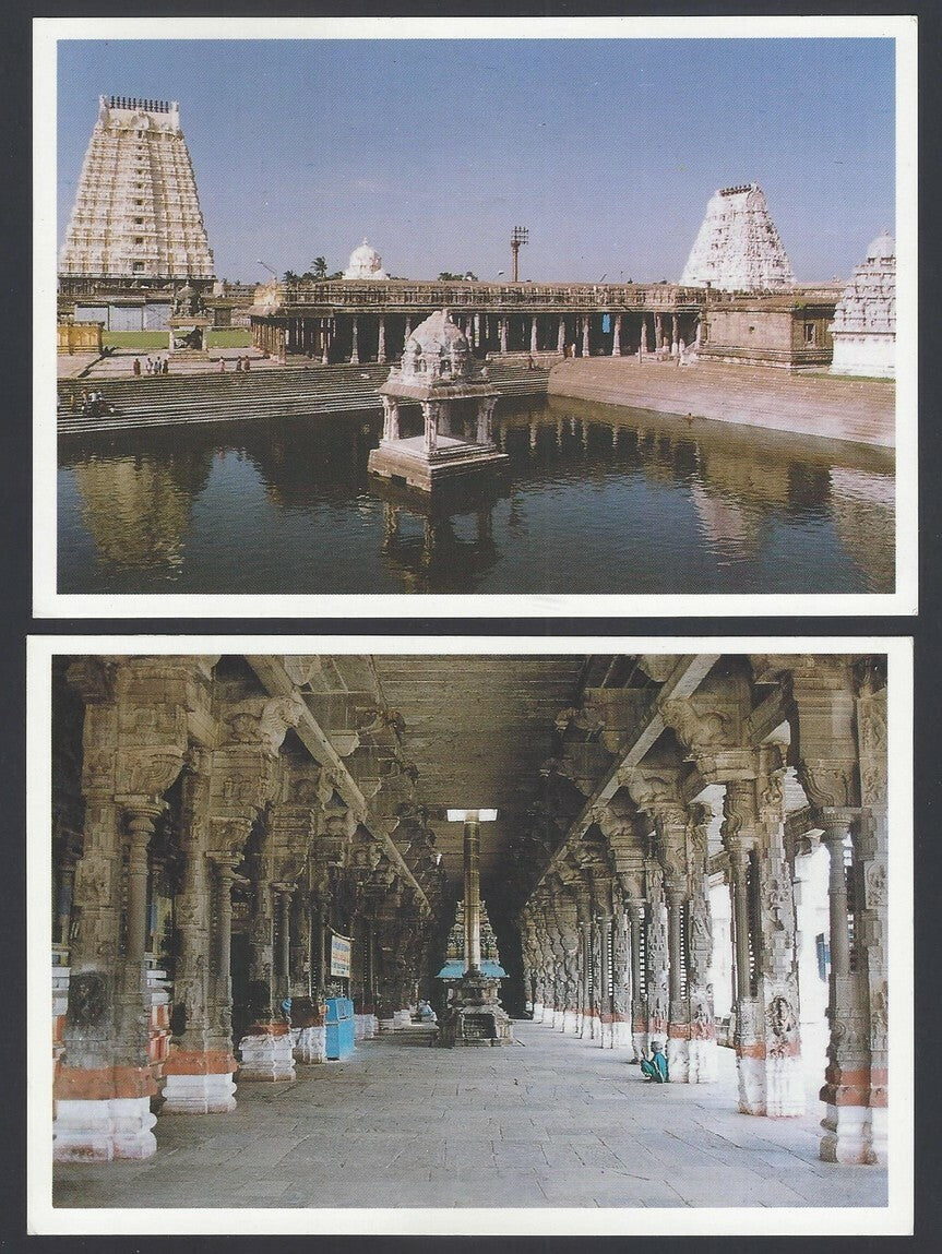 India KANCHIPURAM vintage colour postcards (4)
