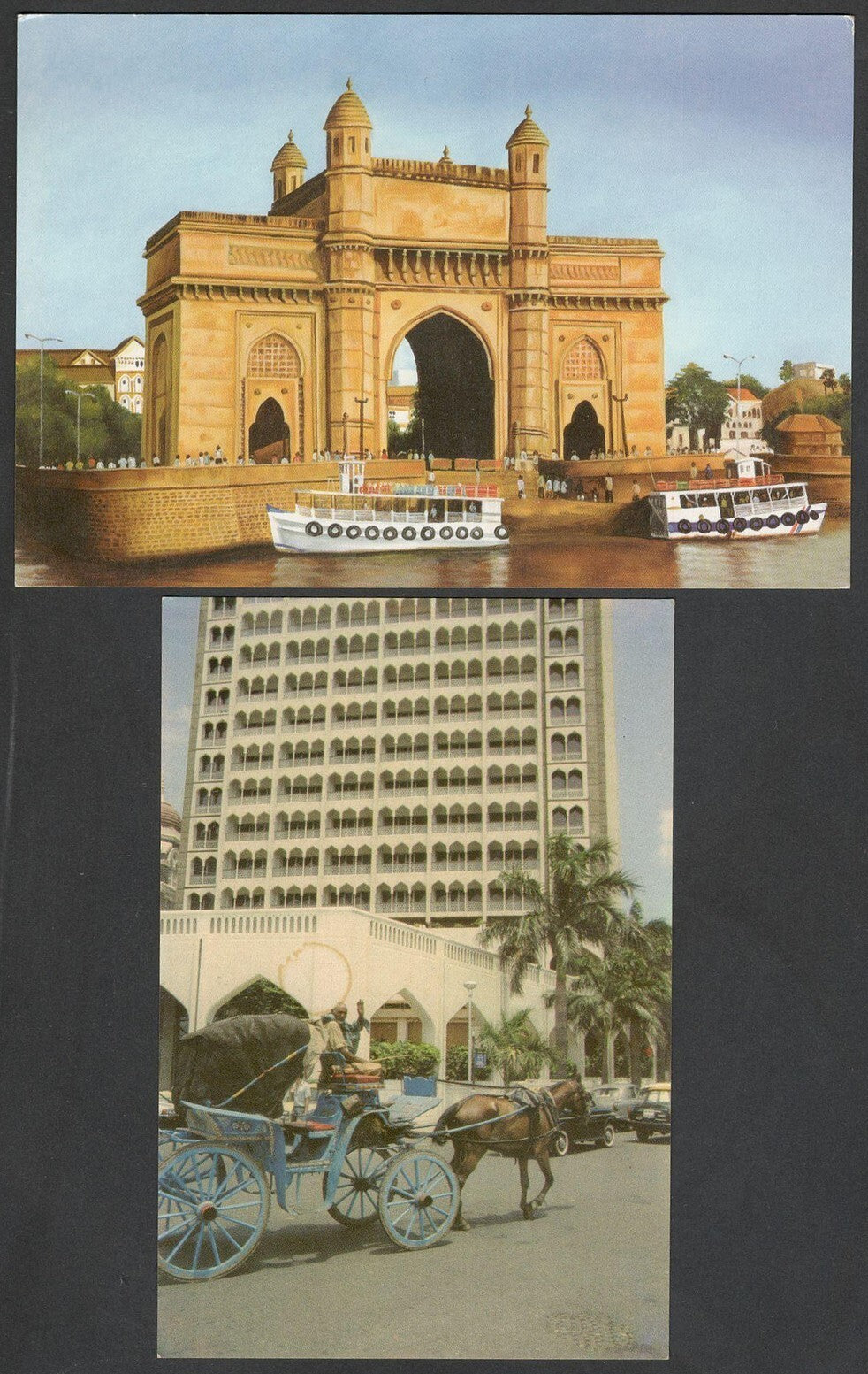 (AOP) India BOMBAY vintage postcards (10)