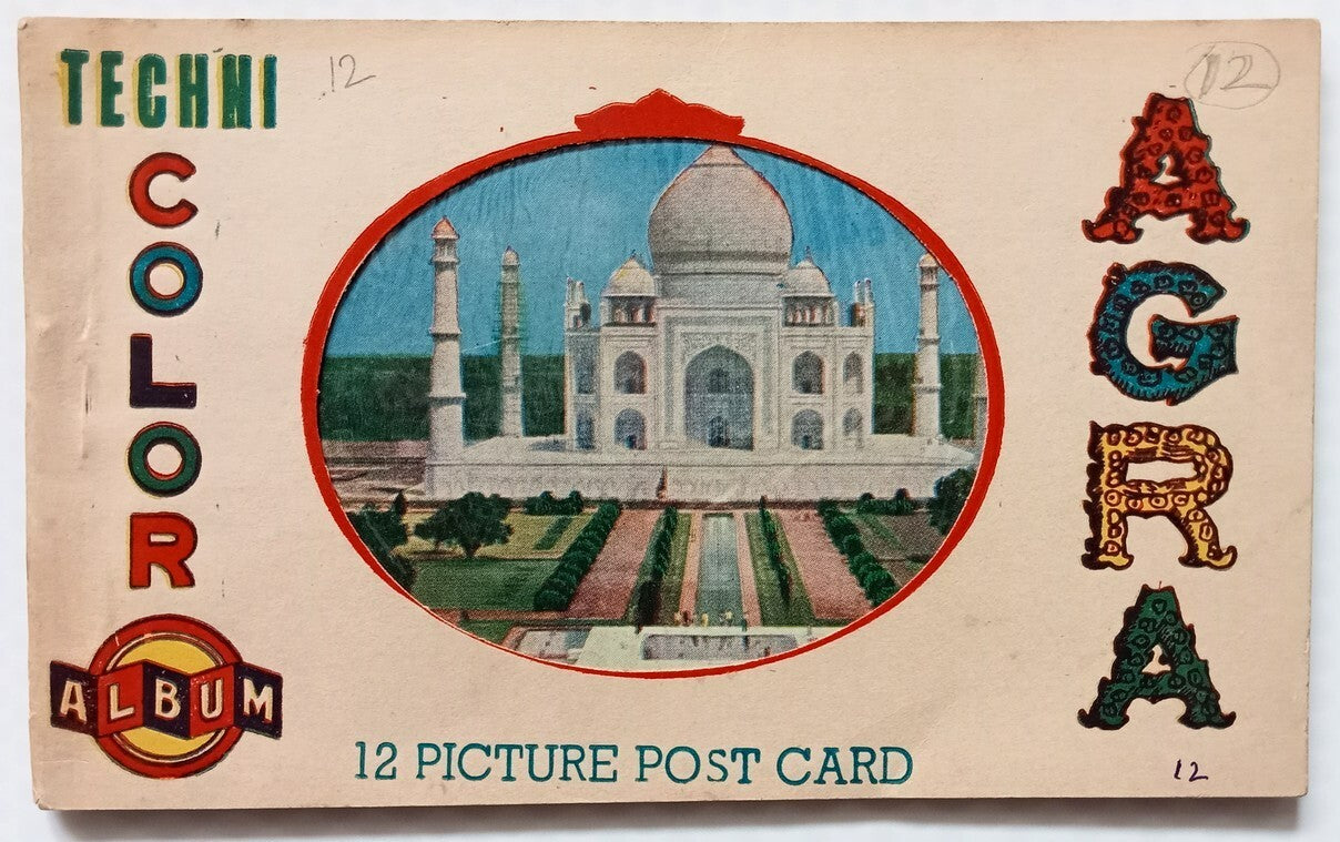 AOP India AGRA vintage booklet of 12 postcards