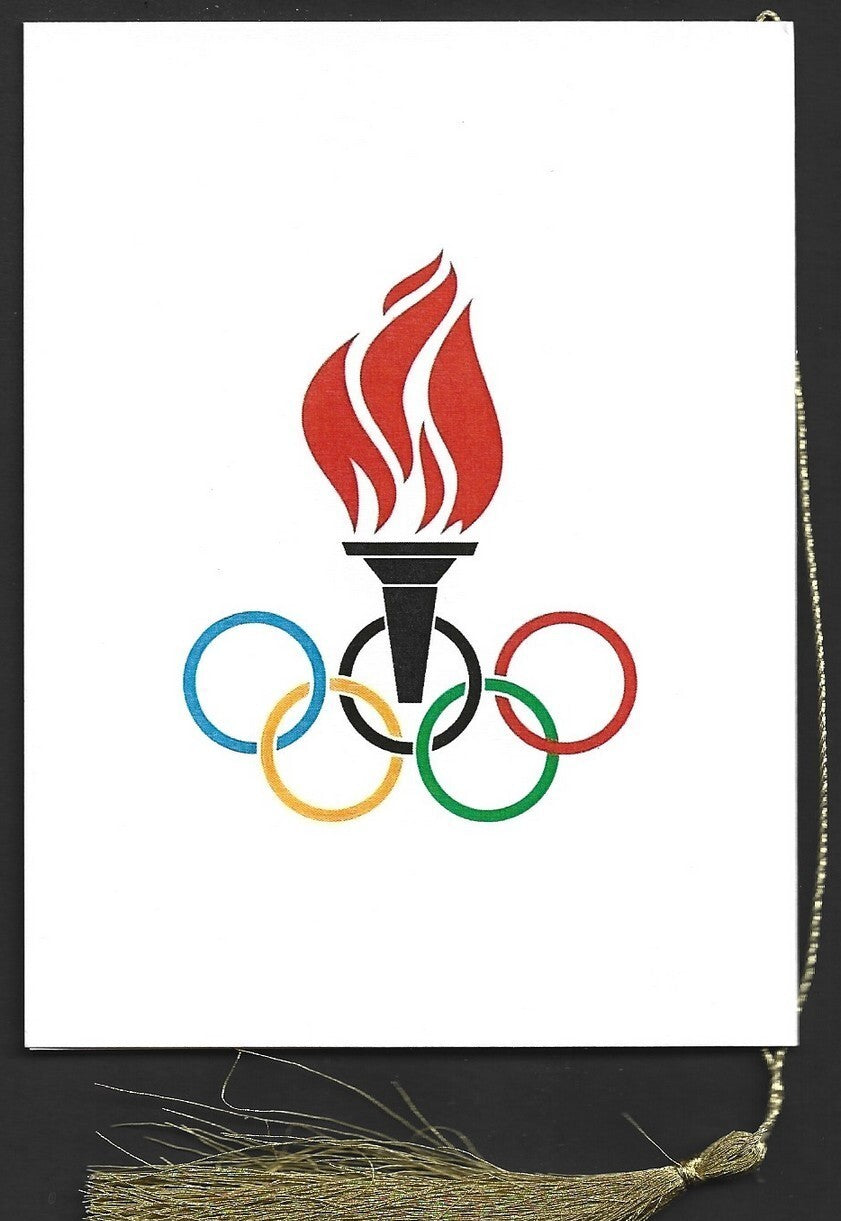 India 2024 Paris Olympics souvenir ith 1920 Antwerp, Belgium Olympics cachet