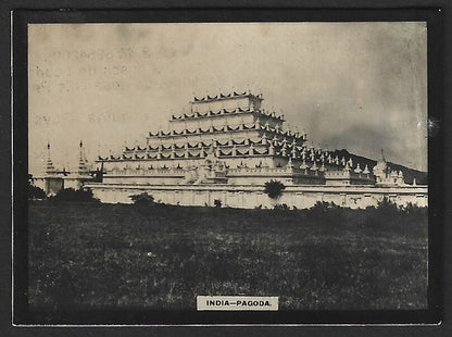 SUSINI CIGARS 1910s hand colored photographic trade card INDIA SCENE