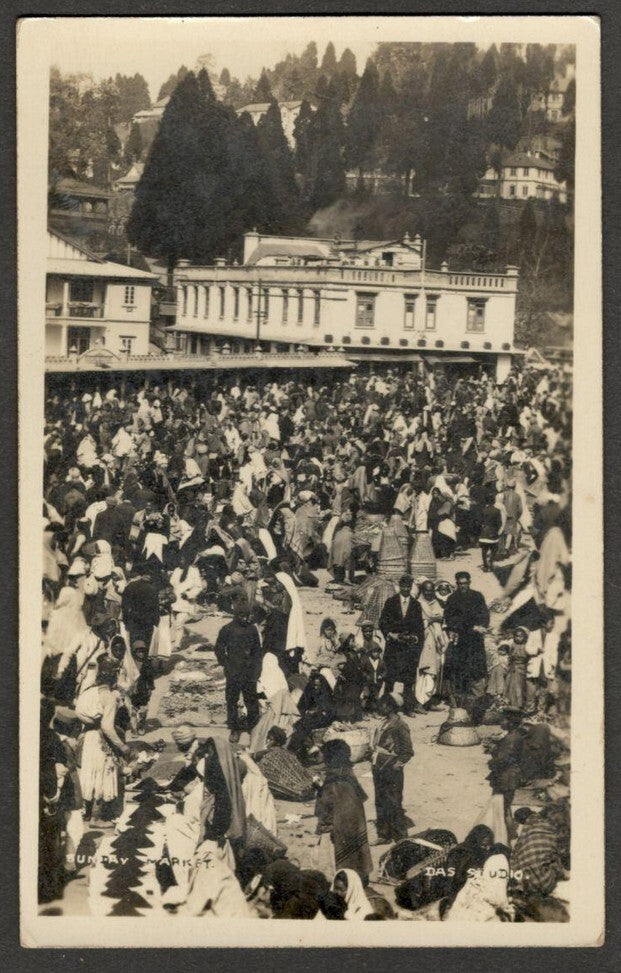 AOP India DARJEELING vintage real photo postcard