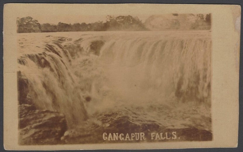AOP India vintage real photo postcard GANGAPUR FALLS
