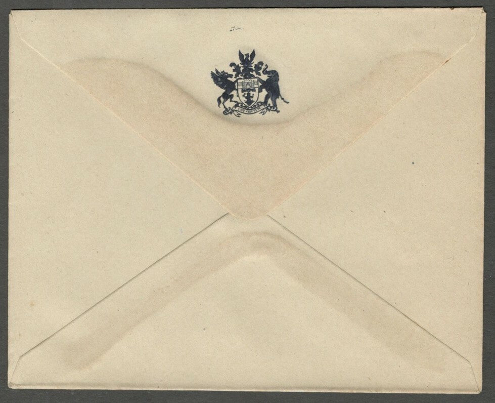 AOP India Unidentified State  herald crested envelope