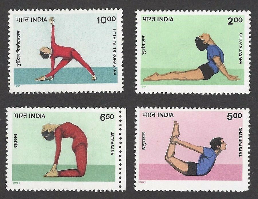 India 1991 Yoga 4v MNH