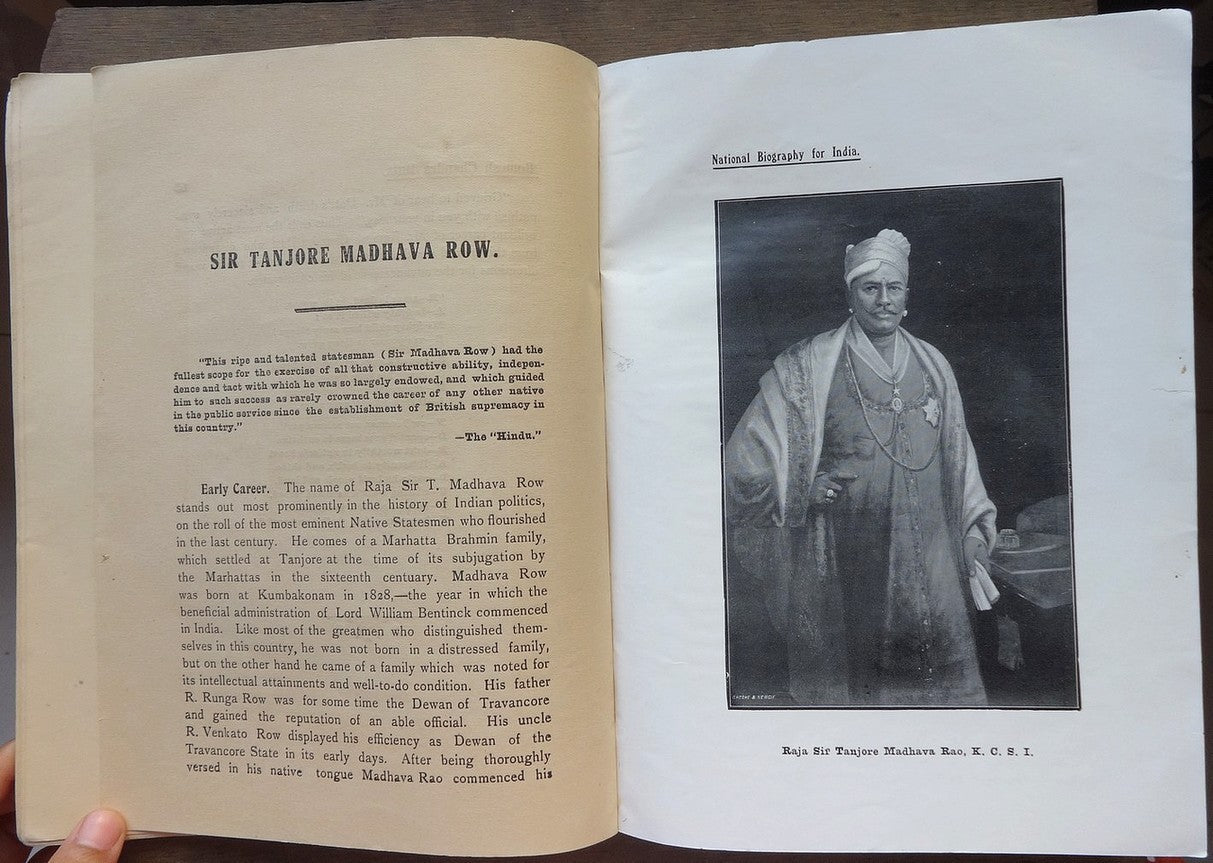 A National Biography of India Volume 1 1911 DAMAGED COVER 10 plates