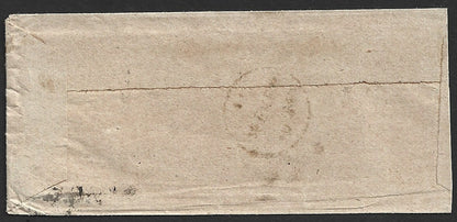 India QV 1/2a blue on cover canc JEYPORE single circle with Fluerons EIC Types 9