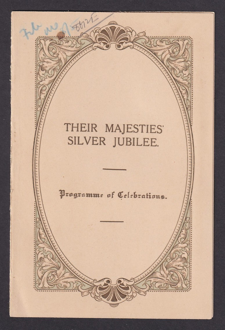 India 1935 1935 Their Majesty's Silver Jubilee - Programme of Celebrations