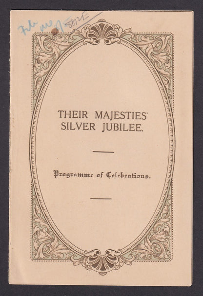 India 1935 1935 Their Majesty's Silver Jubilee - Programme of Celebrations