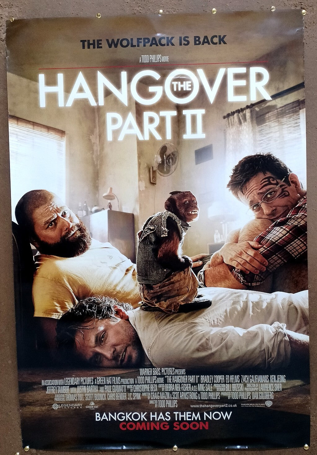 2011 The Hangover Part II 1 sheet India poster Zach Galifianakis