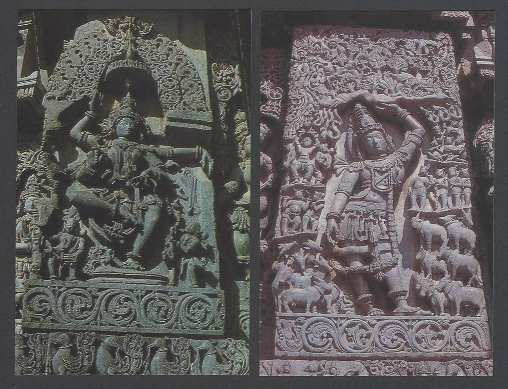 AOP India ARCHITECTURAL VIEWS OF HALEBEEDU packet of 10 picture postcards