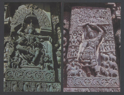 AOP India ARCHITECTURAL VIEWS OF HALEBEEDU packet of 10 picture postcards