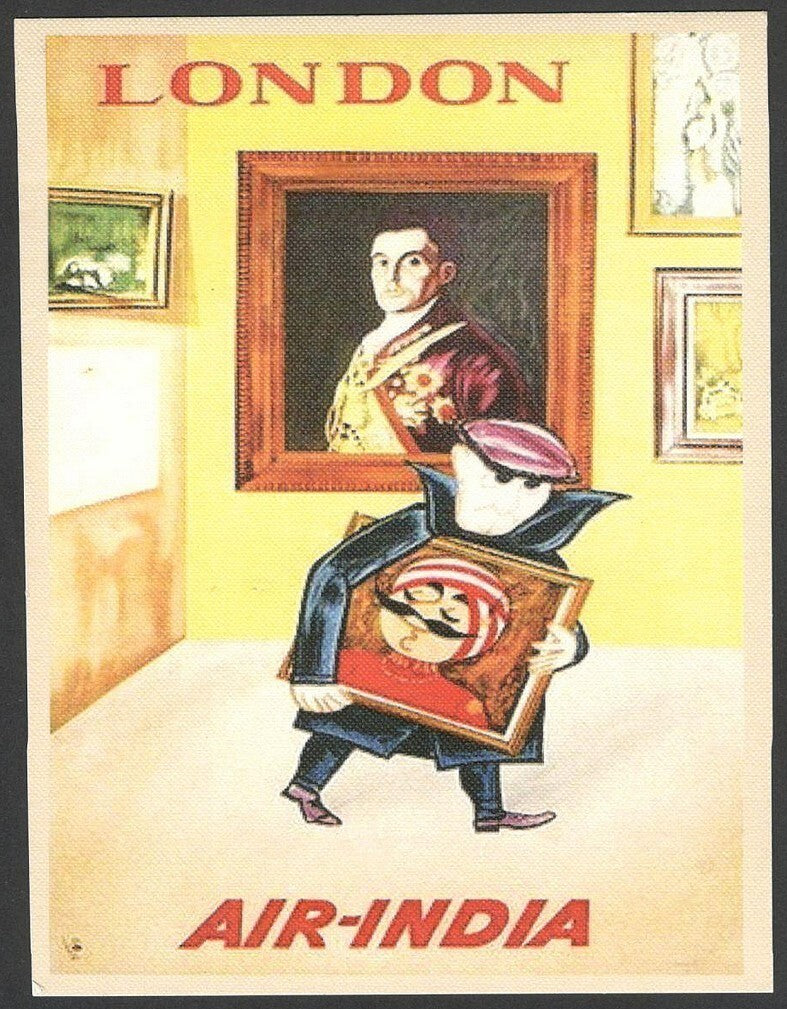 AIR INDIA LONDON reprinted postcard