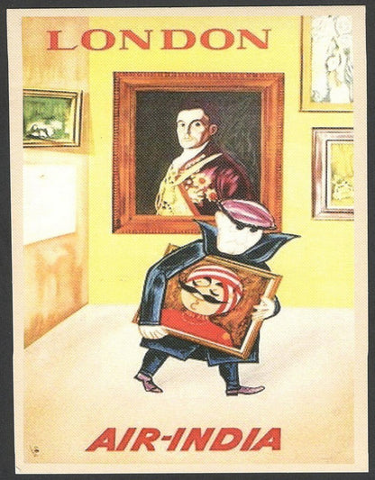 AIR INDIA LONDON reprinted postcard