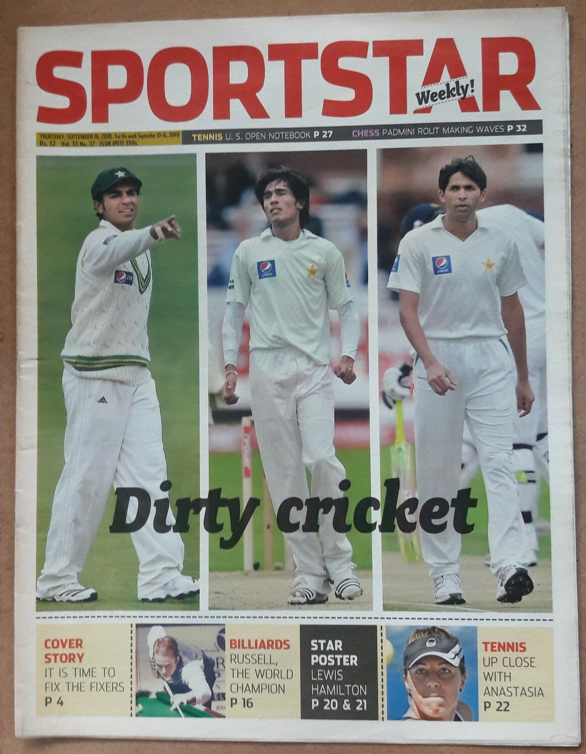India Sportstar 2008-12 CRICKET cover issues 10” X 13” (5)