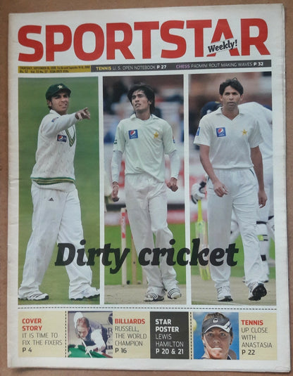 India Sportstar 2008-12 CRICKET cover issues 10” X 13” (5)