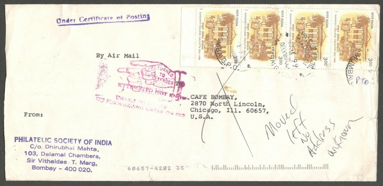 AOP India RTS Returned To Sender recent covers (9)